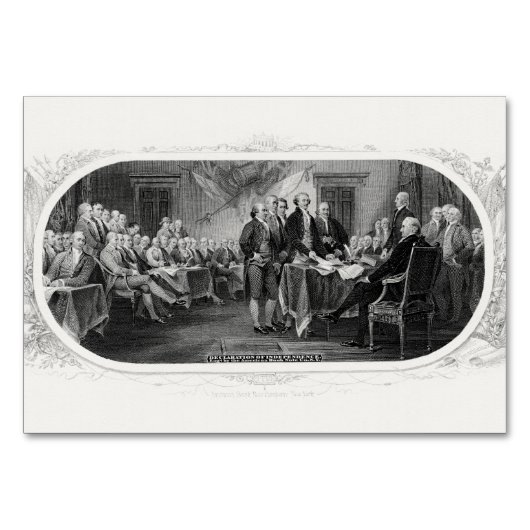 Onafhankelijkheidsverklaring: $ 2 Bill, Etsen Kaart (Voorkant)