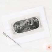 Onafhankelijkheidsverklaring: $ 2 Bill, Etsen Rechthoekige Sticker (Envelop)