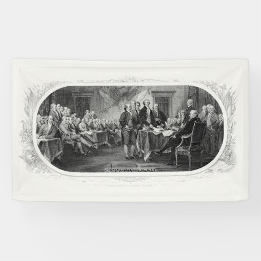 Onafhankelijkheidsverklaring: $ 2 Bill, Etsen Spandoek (Horizontaal)