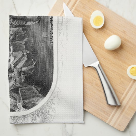 Onafhankelijkheidsverklaring: $ 2 Bill, Etsen Theedoek (Quarter Fold)