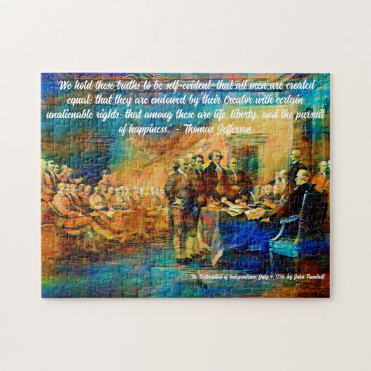 Onafhankelijkheidsverklaring, 4 juli 1776 legpuzzel (Horizontaal)