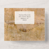 Onafhankelijkheidsverklaring 📜 Amerikaans perkame All In One Uitnodiging (Achterkant)