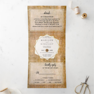 Onafhankelijkheidsverklaring 📜 Amerikaans perkame Drieluik Uitnodiging