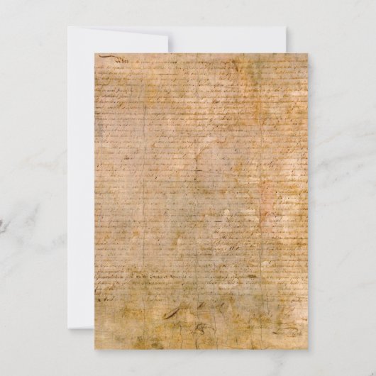 Onafhankelijkheidsverklaring 📜 Amerikaans perkame Kaart (Achterkant)