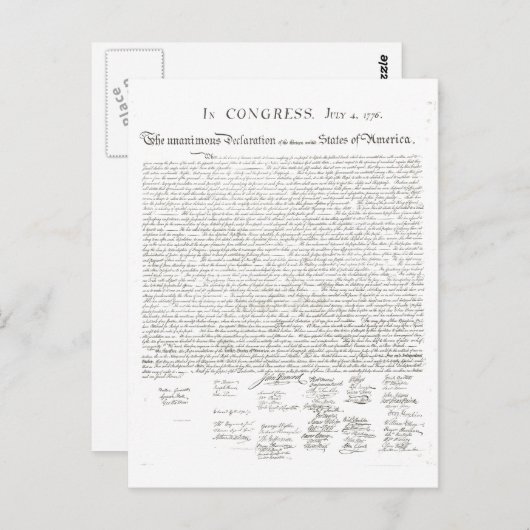 Onafhankelijkheidsverklaring Briefkaart (Voorkant / Achterkant)