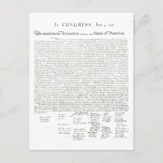 Onafhankelijkheidsverklaring Briefkaart (Voorkant)