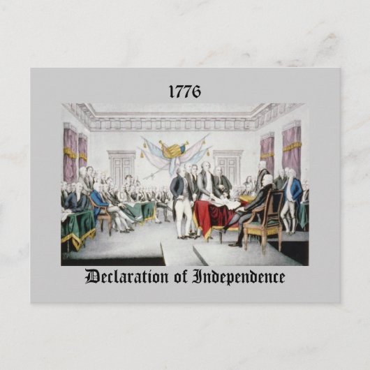 Onafhankelijkheidsverklaring Briefkaart (Voorkant)