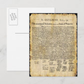 Onafhankelijkheidsverklaring Briefkaart (Voorkant / Achterkant)