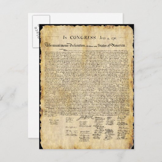 Onafhankelijkheidsverklaring Briefkaart (Voorkant / Achterkant)