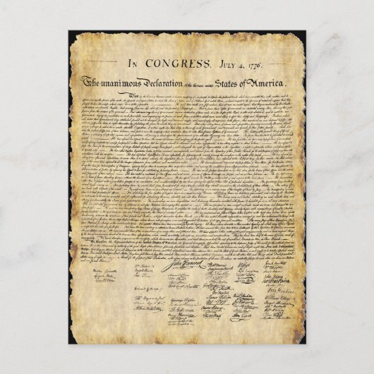 Onafhankelijkheidsverklaring Briefkaart (Voorkant)