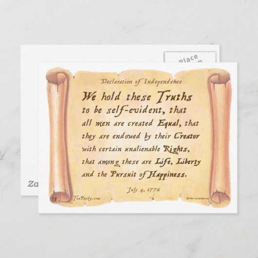 Onafhankelijkheidsverklaring Briefkaart (Voorkant / Achterkant)