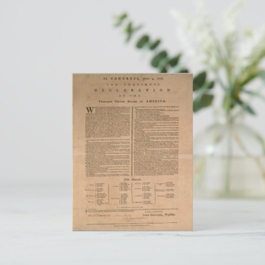 Onafhankelijkheidsverklaring Briefkaart (Staand voorkant)