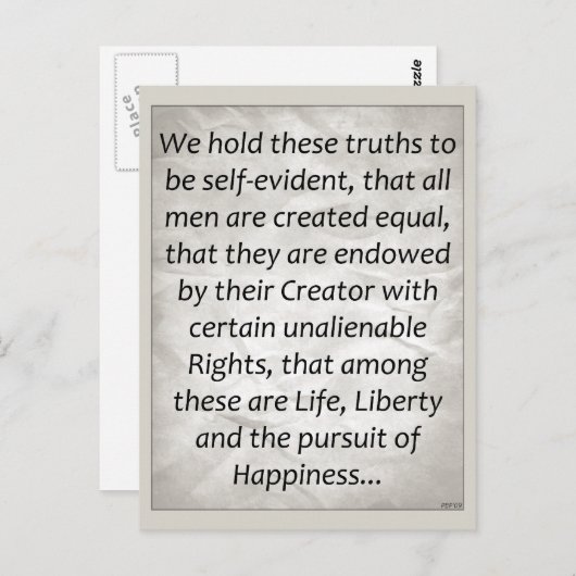 Onafhankelijkheidsverklaring Briefkaart (Voorkant / Achterkant)