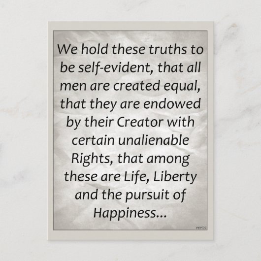 Onafhankelijkheidsverklaring Briefkaart (Voorkant)