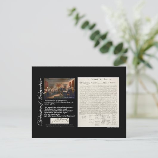 Onafhankelijkheidsverklaring Briefkaart (Staand voorkant)