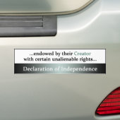 Onafhankelijkheidsverklaring Bumpersticker (Op auto)