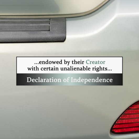 Onafhankelijkheidsverklaring Bumpersticker (Op auto)