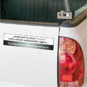 Onafhankelijkheidsverklaring Bumpersticker (Op Truck)