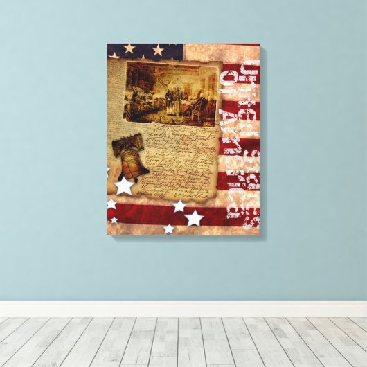 Onafhankelijkheidsverklaring Canvas Afdruk (Insitu (Houten vloer))