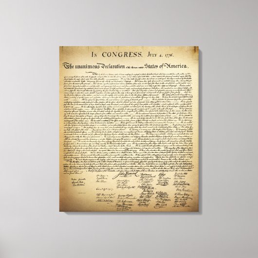 onafhankelijkheidsverklaring canvas afdruk (Voorkant)