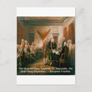 Onafhankelijkheidsverklaring en citaat van Ben Fra Briefkaart