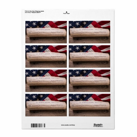 Onafhankelijkheidsverklaring Etiket (Full Sheet)