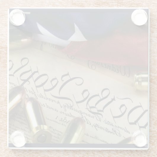 Onafhankelijkheidsverklaring Glazen Onderzetter (Achterkant)