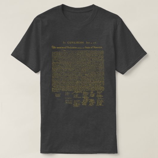 Onafhankelijkheidsverklaring Gold T-shirt (Design voorkant)