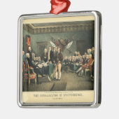 Onafhankelijkheidsverklaring, herstel, kerst metalen ornament (Links)