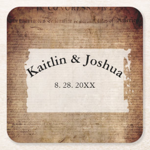 Onafhankelijkheidsverklaring 📜 Historisch 1776 Kartonnen Onderzetters