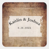 Onafhankelijkheidsverklaring 📜 Historisch 1776 Vierkante Sticker (Voorkant)