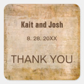 Onafhankelijkheidsverklaring 📜 Historische bruilo Vierkante Sticker (Voorkant)