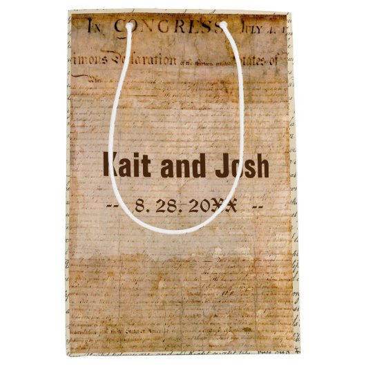 Onafhankelijkheidsverklaring 📜 Historische Parchm Medium Cadeauzakje (Voorkant)