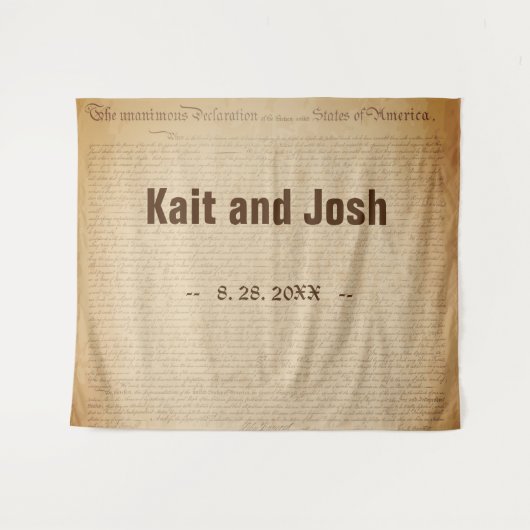 Onafhankelijkheidsverklaring 📜 Historische Parchm Wandkleed (Voorkant (horizontaal))