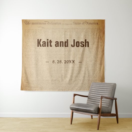 Onafhankelijkheidsverklaring 📜 Historische Parchm Wandkleed (In Situ (horizontaal))