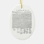 Onafhankelijkheidsverklaring Keramisch Ornament (Achterkant)