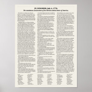 Onafhankelijkheidsverklaring. klaslokaal poster