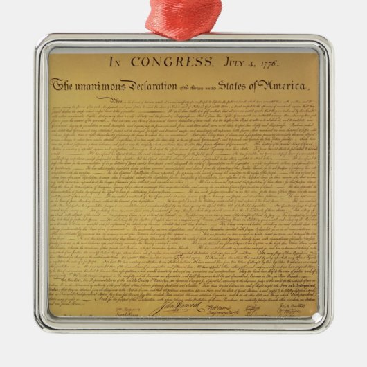 Onafhankelijkheidsverklaring Metalen Ornament (Voorkant)