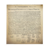  onafhankelijkheidsverklaring notitieblok (Voorkant)