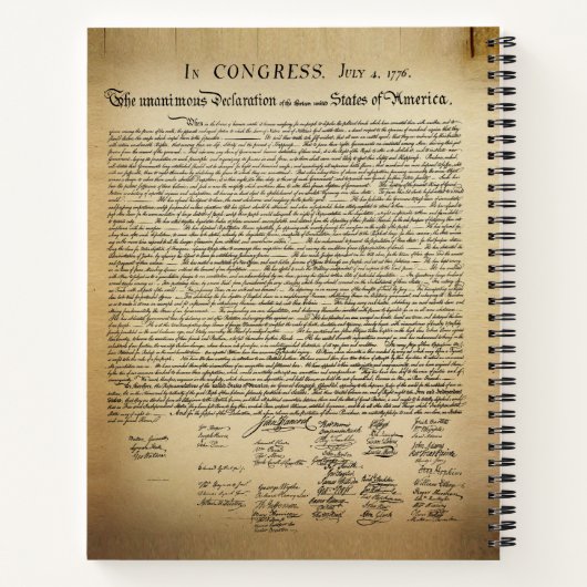 Onafhankelijkheidsverklaring Notitieboek (Achterkant)