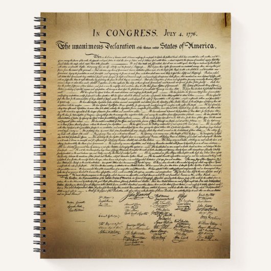 Onafhankelijkheidsverklaring Notitieboek (Voorkant)