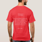 Onafhankelijkheidsverklaring op 4 juli 1776 t-shirt (Achterkant)