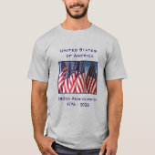 Onafhankelijkheidsverklaring op 4 juli 1776 t-shirt (Voorkant)