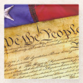 Onafhankelijkheidsverklaring Patriottische Onderze Glazen Onderzetter (Voorkant)