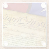 Onafhankelijkheidsverklaring Patriottische Onderze Glazen Onderzetter (Achterkant)