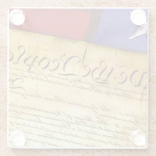 Onafhankelijkheidsverklaring Patriottische Onderze Glazen Onderzetter (Achterkant)