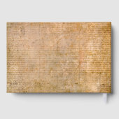 Onafhankelijkheidsverklaring 📜 Perkamenten Huweli Gastenboek (Achterkant)