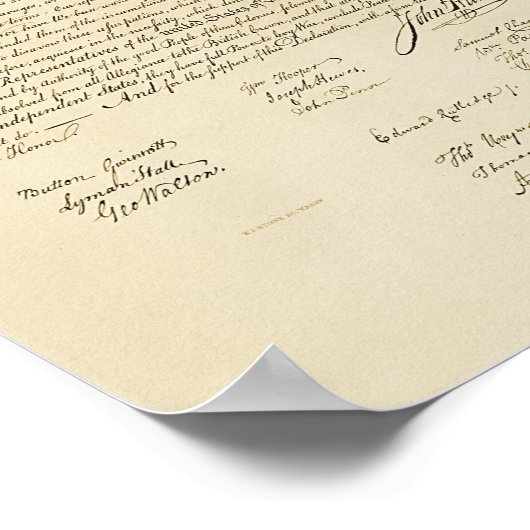 onafhankelijkheidsverklaring poster (Hoek)