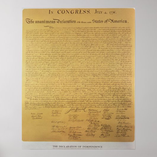 Onafhankelijkheidsverklaring Poster (Voorkant)