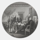 Onafhankelijkheidsverklaring Ronde Sticker (Voorkant)
